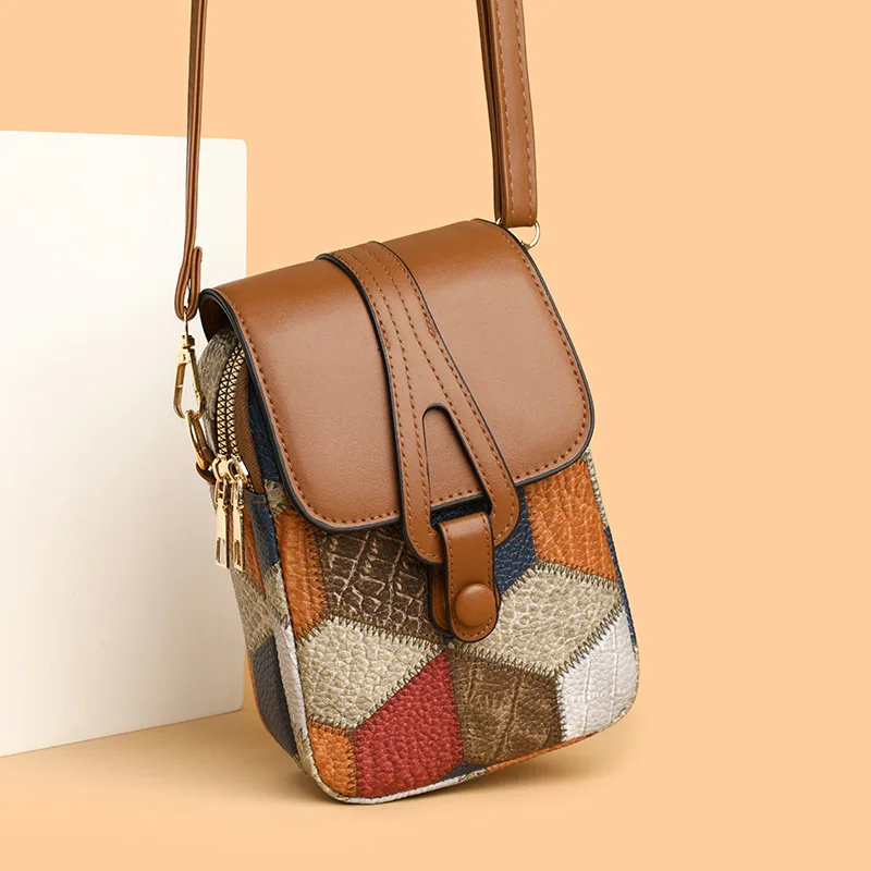 Mobile Phone Bag Crossbody Bag Women's Shoulder Bag Versatile Fashionable Exquisite Soft Leather Casual Small Bag