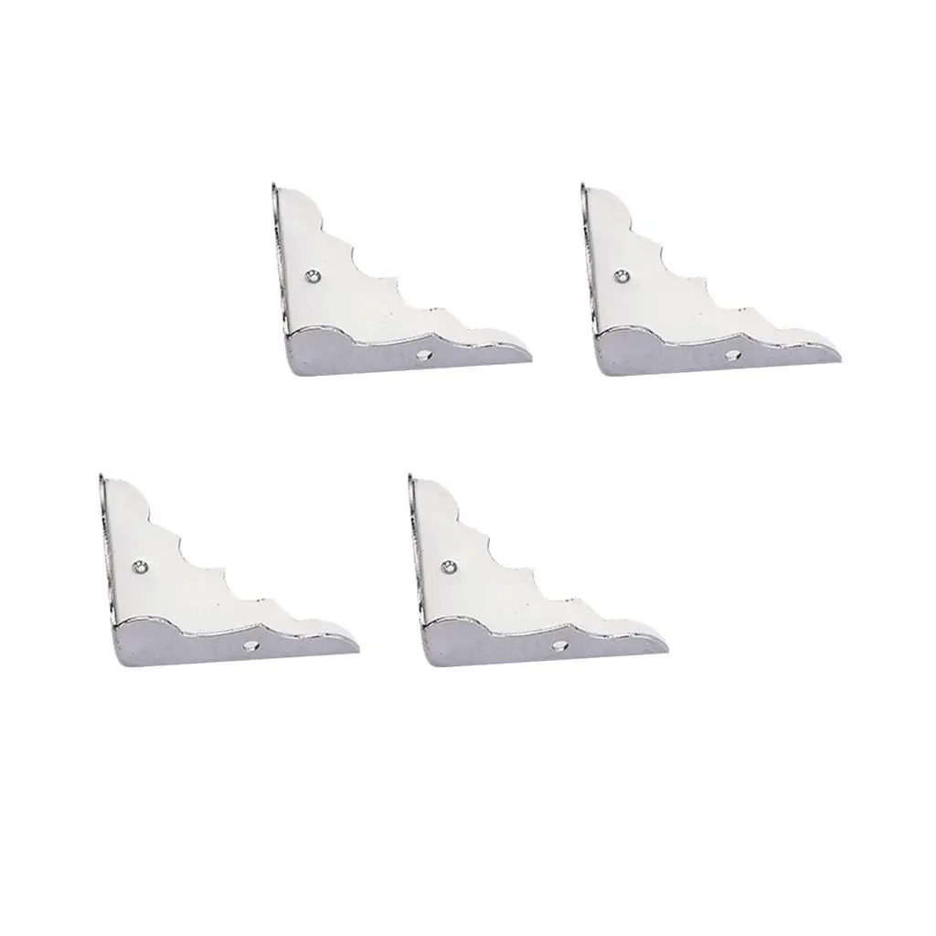 Universal Nickel Plated Cabinet Corners Metal Box Guitar Parts Accessory for Cigar Box Guitar Replacement