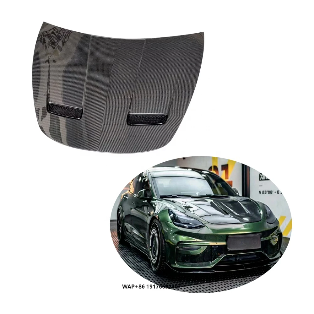 

2021-2023 forTesla Y-shaped Engine Hood Modification and Upgrade Carbon Fiber Hood Brz Body Kit
