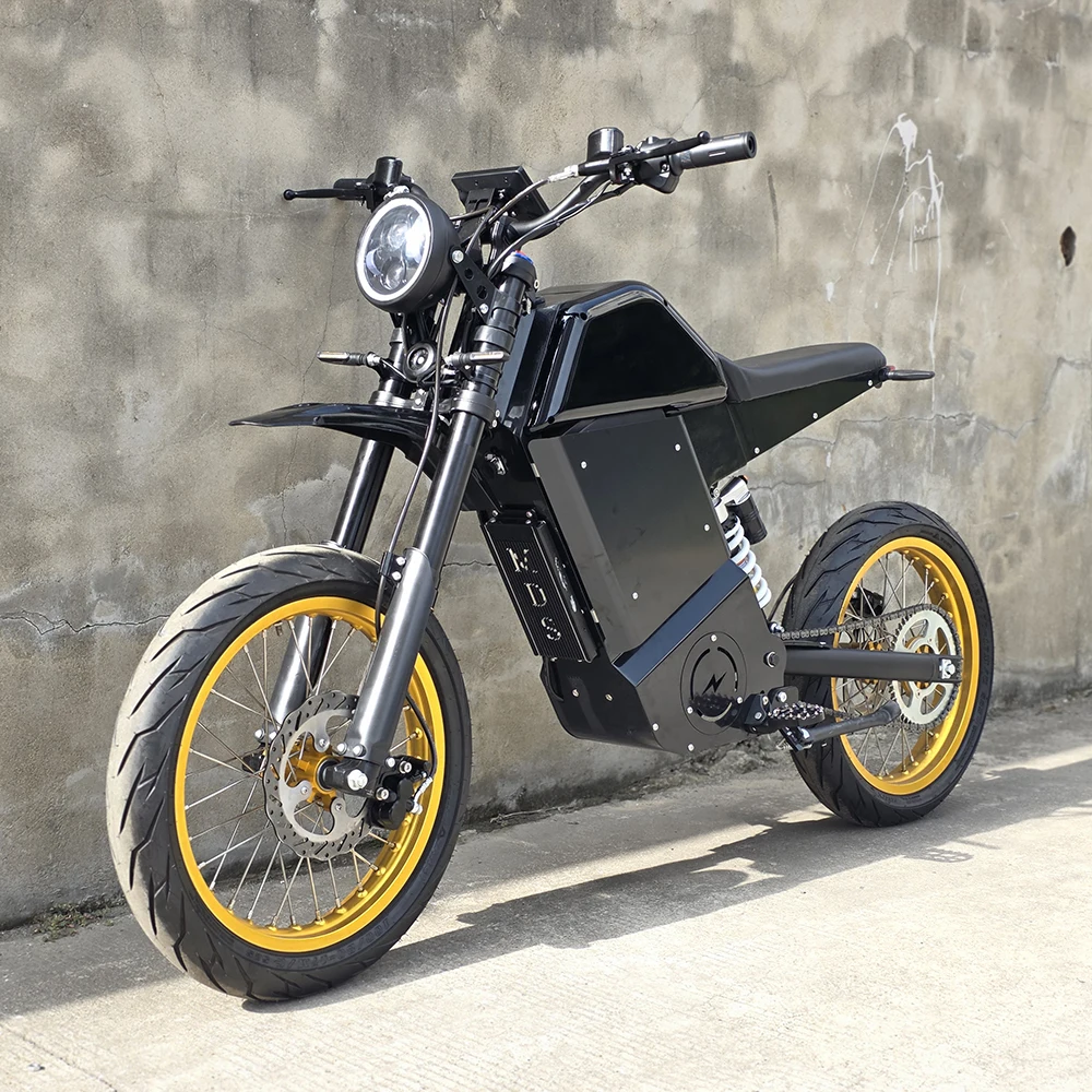 MD-5X Steel Frame Central Motor Electric Road Bike 16000W Mid-Drive EBike 72V 73Ah Single Speed Long Range Battery High Speed