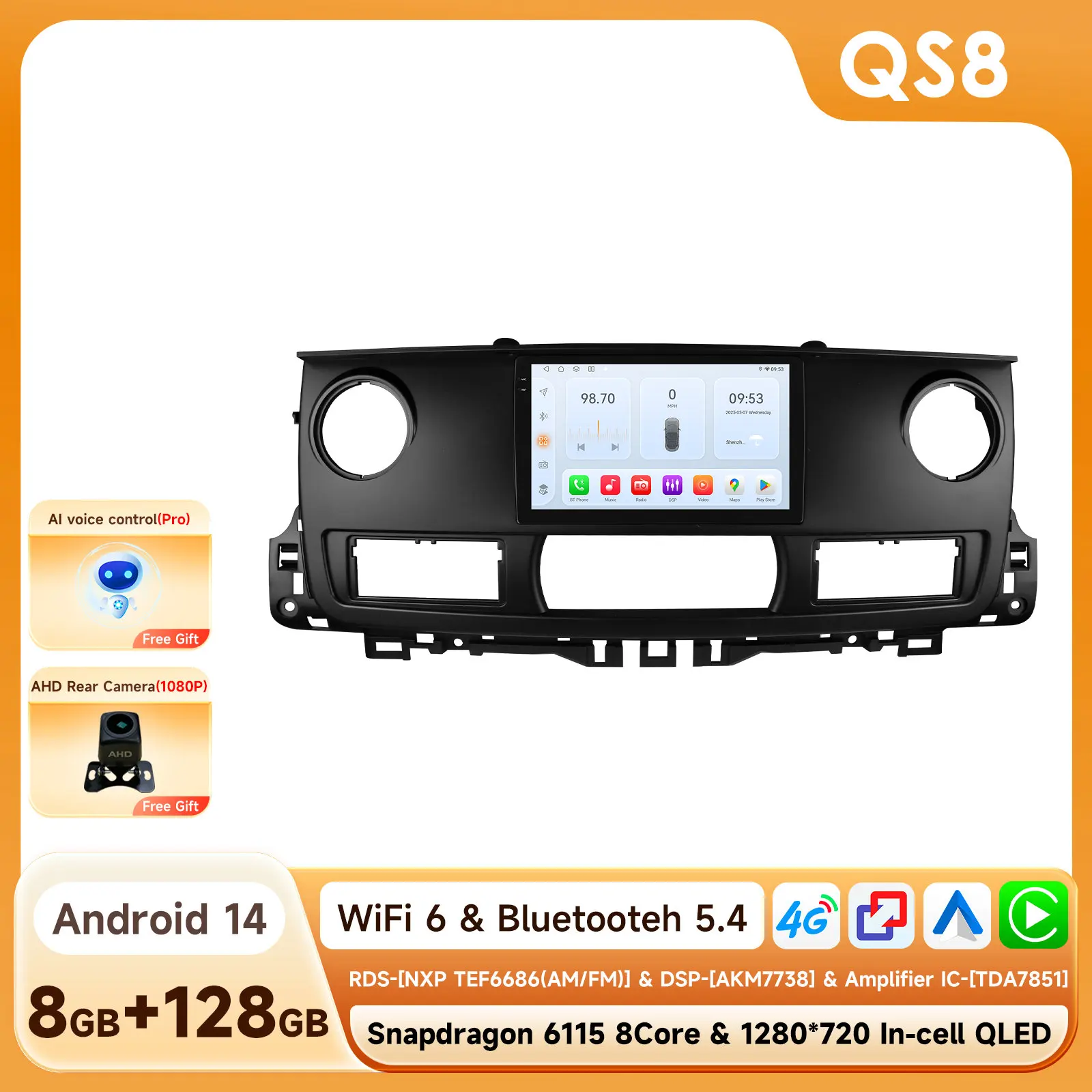 Android Autoradio Betaler voor Renault Master 2003-2011 Auto Multimedia GPS Carplay 2Din 6115 Autoradio Stereo Groot Scherm autoradio