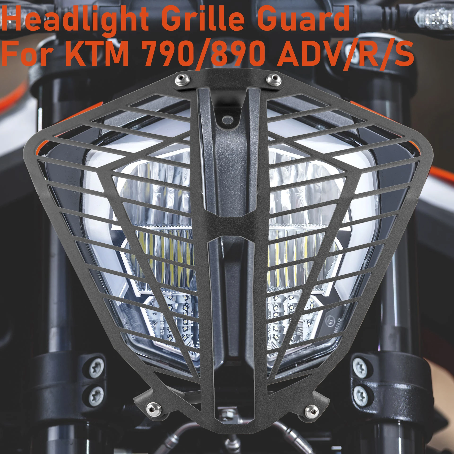 Motorbike Headlight Guard Cover Protector Grill Protection Grille Frame For KTM 390 Adv SW 790 ADV R 890 Adventure R S 2019-2023