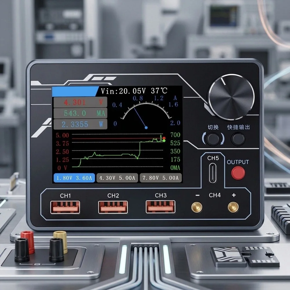 AI-Powered Digital Ammeter for Precise Fault Analysis Curve Data Playback DC5V-24V Input Range Compatible with for pd Fast
