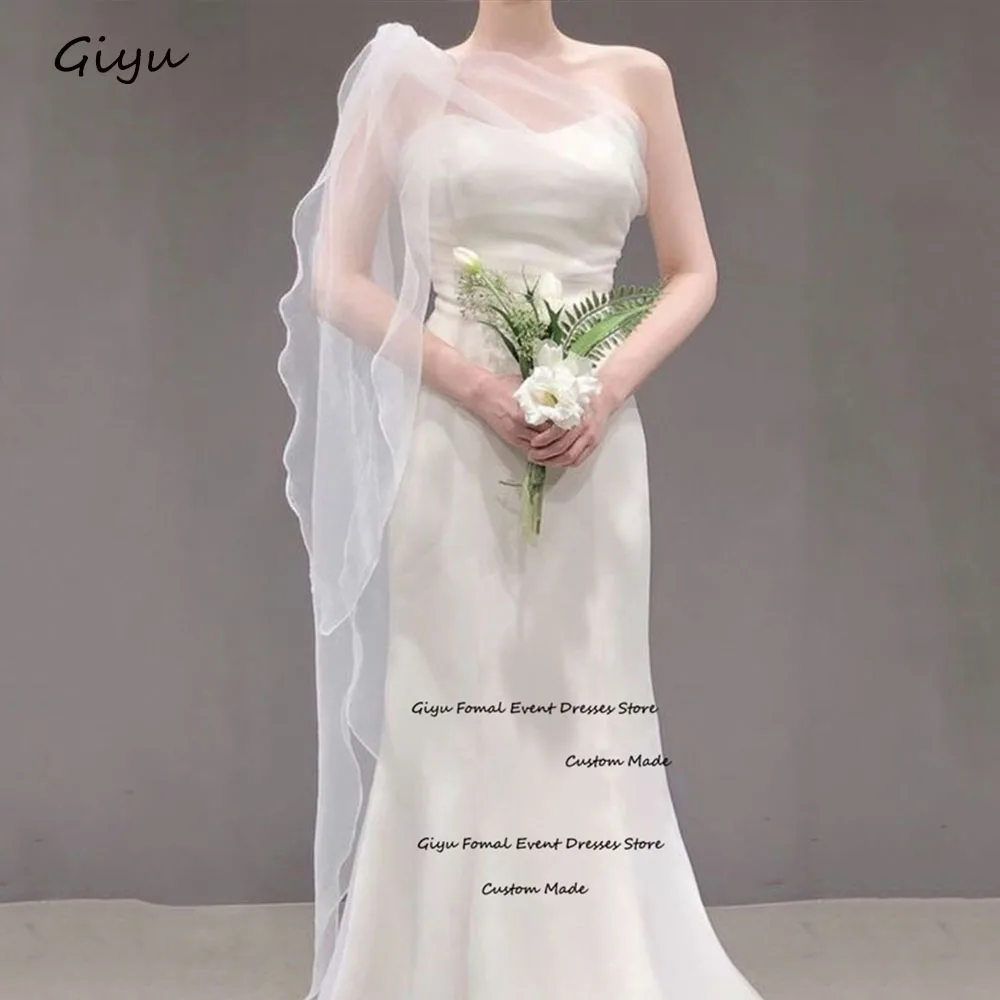 Giyu Fairy Mermaid Trumpet Korea Wedding Dress Photoshoot Sweetheart Collar Floor-length 웨딩드레스 Vestidos Novias Boda