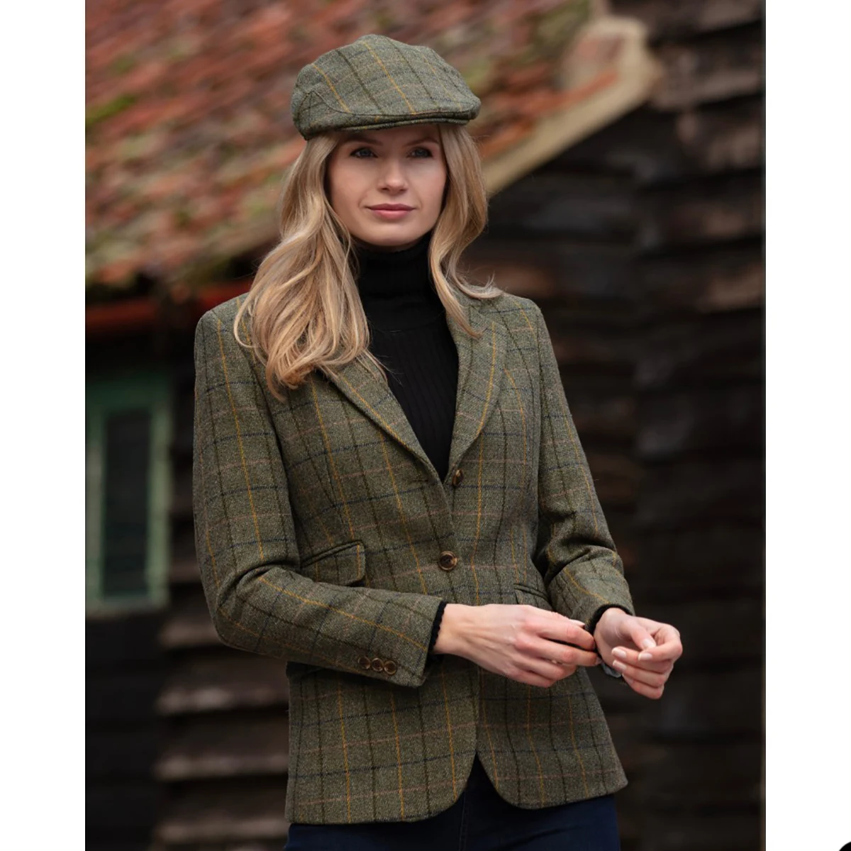 Autumn Winter Women Plaid Blazer Formal Notch Lapel Tuxedos Overcoat For Lady Business Only One Jacket Custom Made