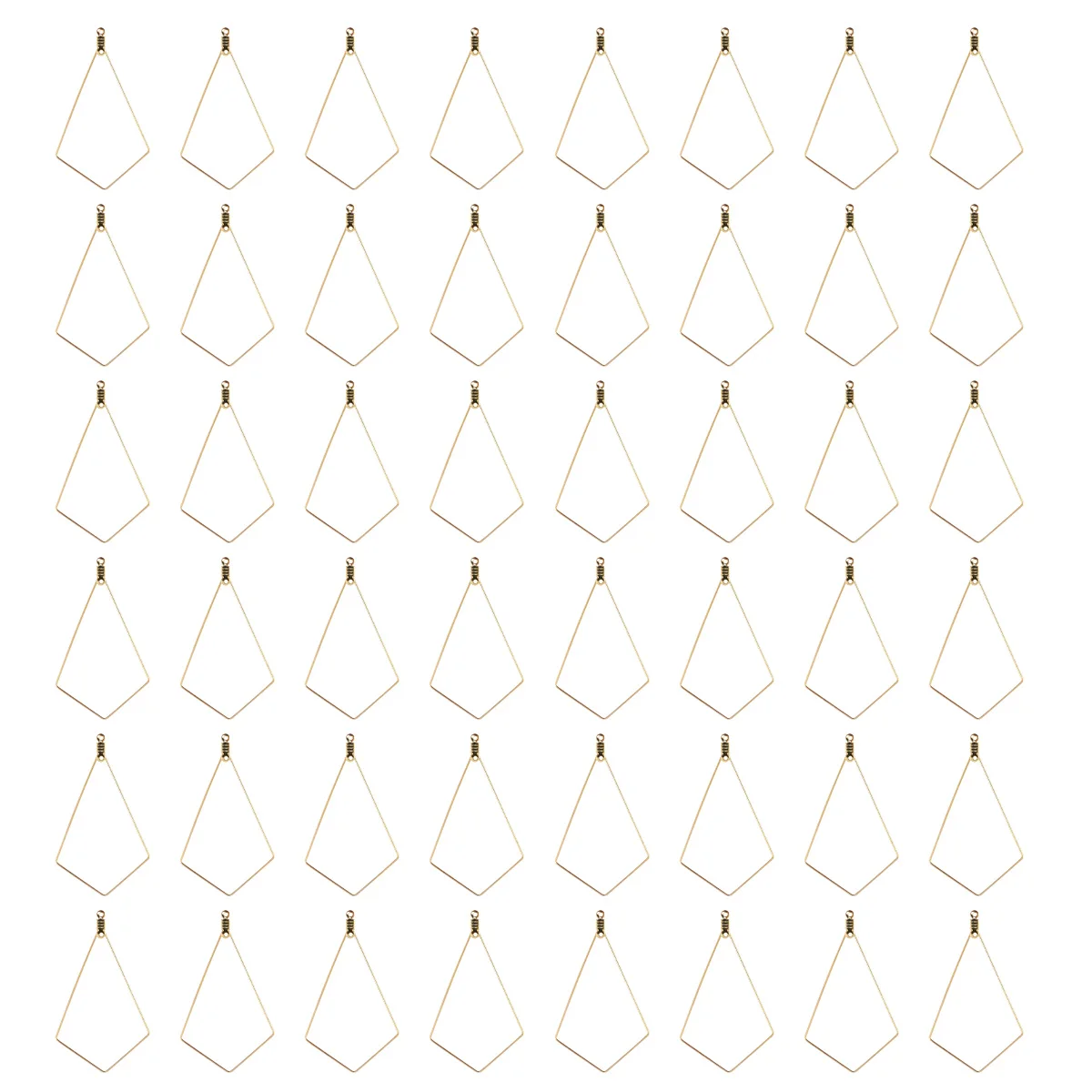 

50 Pcs Earring Components Jewelry Accessories Costume Geometric Beading Hoop Connecting