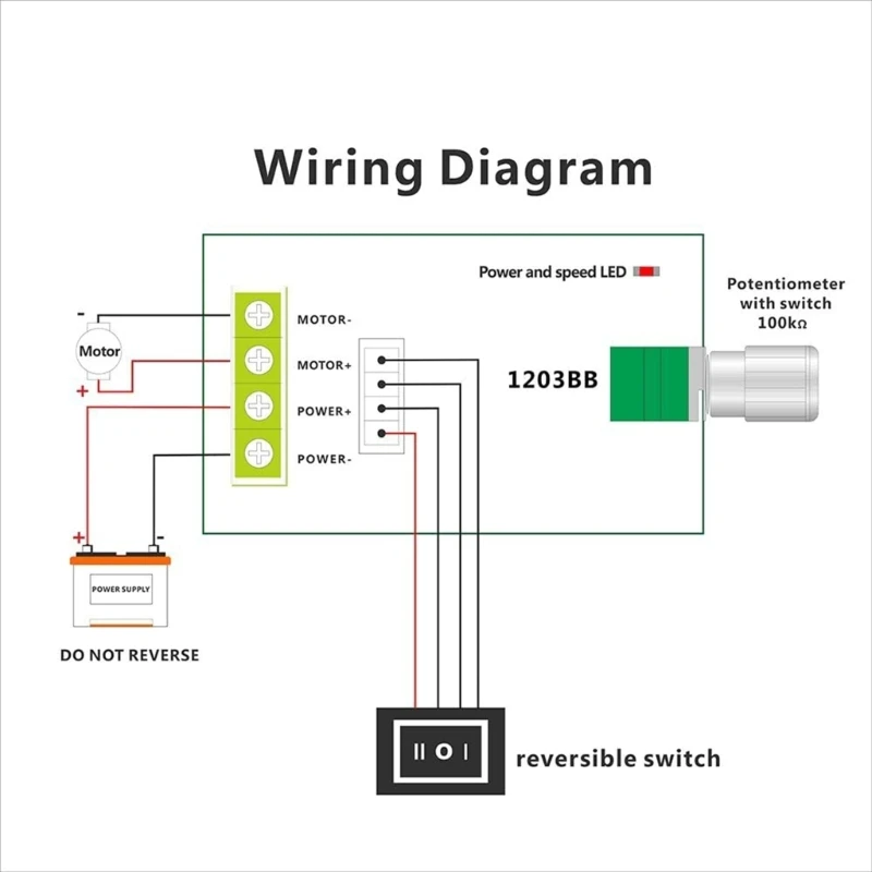 Width Modulator Motor Speed Controller 6V 12V 24V 28V 3A Speed Regulating Switches Positive and Negative Rotations