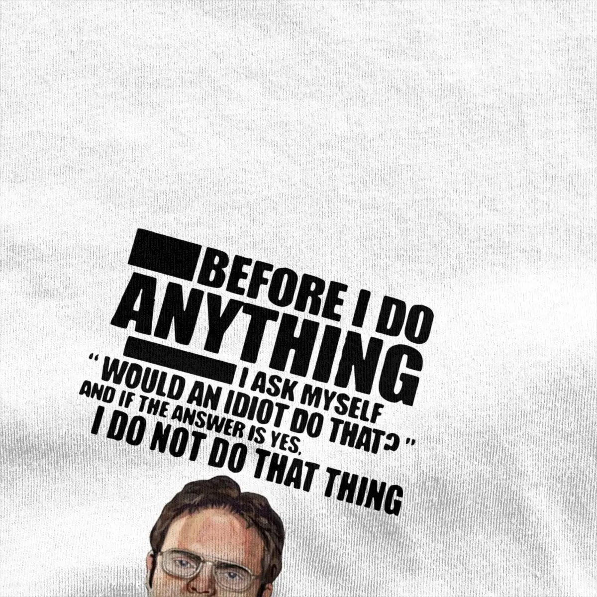 The Office Dwight K. Schrute Men's T Shirts Dunder Mifflin Funny Tees Short Sleeve Crewneck T-Shirts 100% Cotton Gift Tops