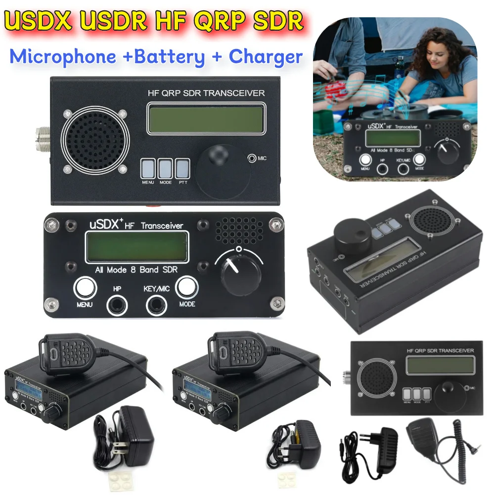 USDR/USDX Shortwave Radio Transceiver 10W SSB CW QRP Transceiver Radio Transceiver Built-In 6000mah Battery CW Volume Adjustable