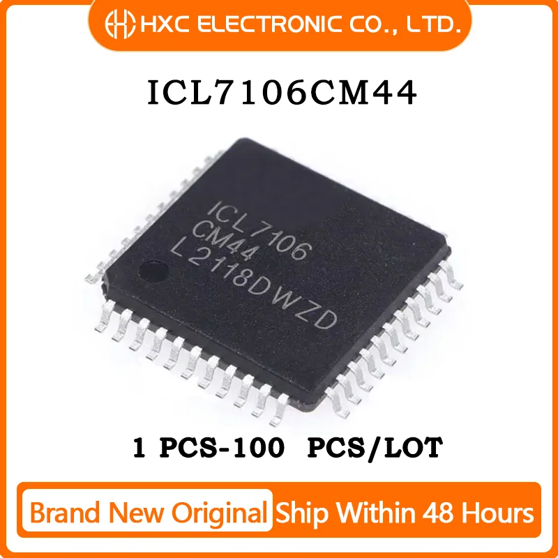 5/10/50/100PCS 100% New ICL7106 ICL7106CM44 QFP-44 Chip