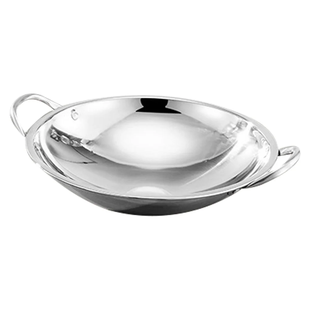 

Large Capacity Stainless Steel Pan 30CM Camping Cookware Pots Griddle Ramen Hot Pot Kitchen Tools Cooking Helper Easy Clean