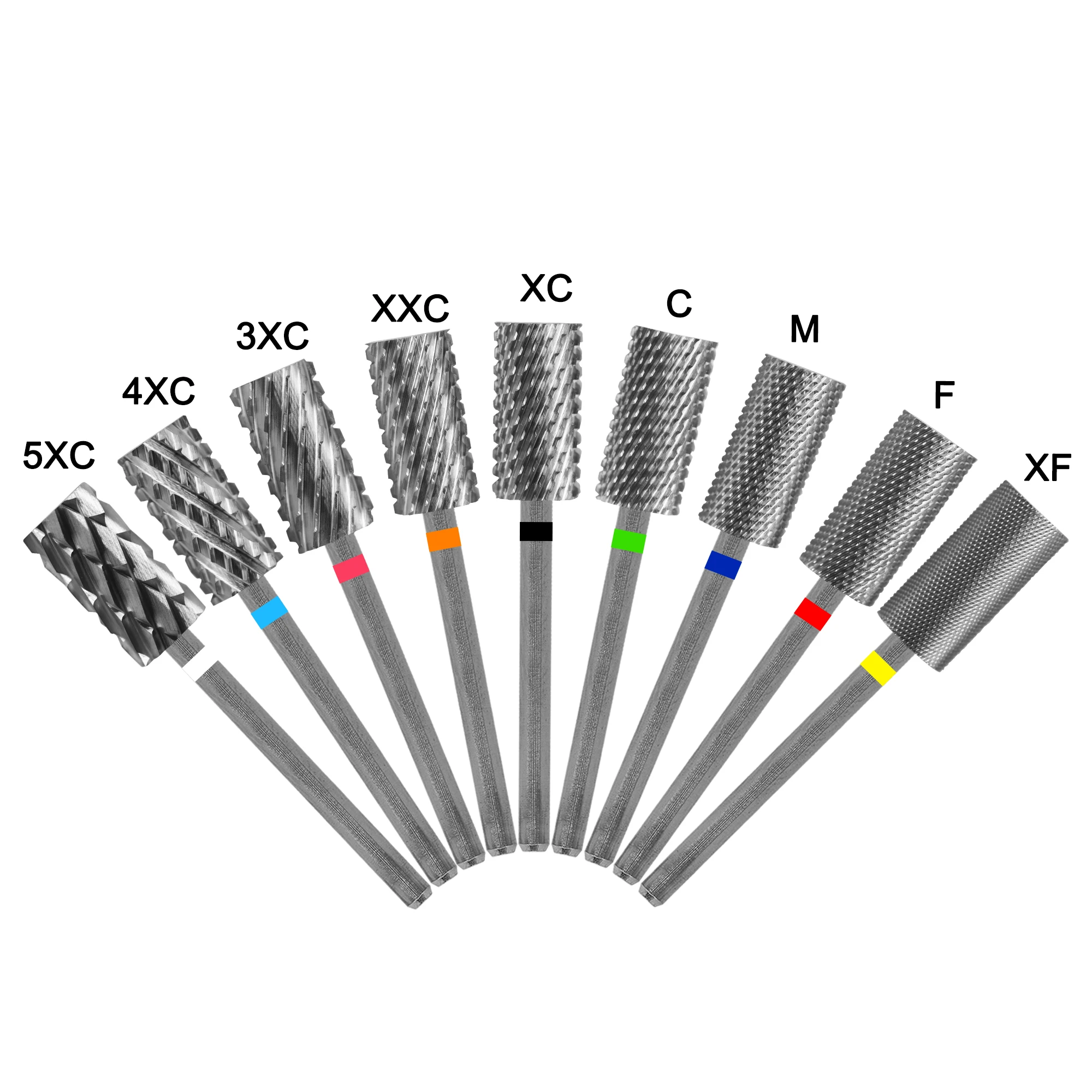 Gelak Punte superiori piatte a botte grande da 6,6 mm Punte da trapano per unghie Rimuovi strumento per manicure in polvere di carburo di gel Accessori per unghie Professionali