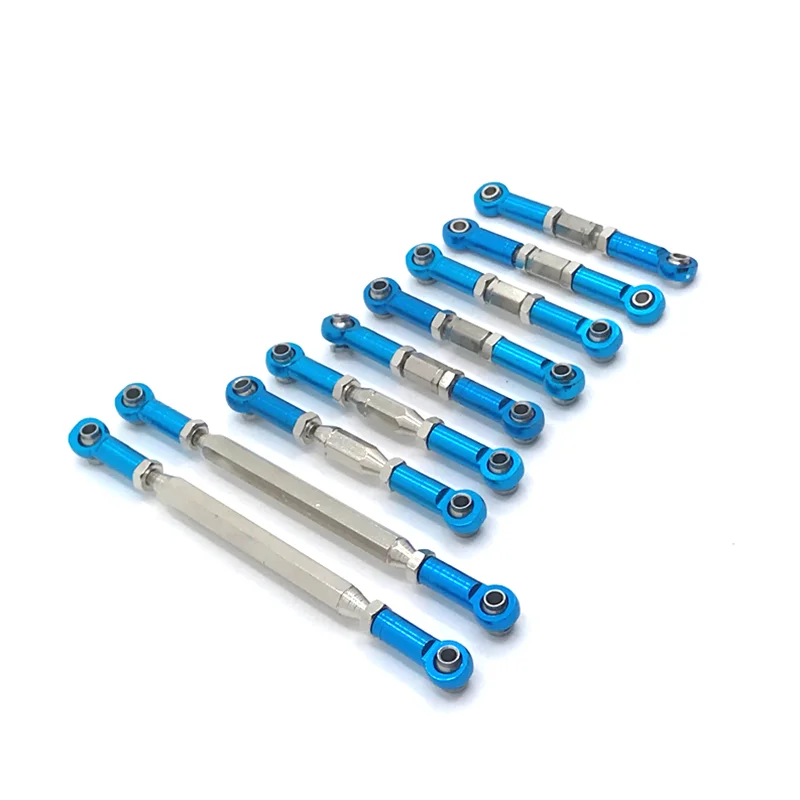 Piezas de coche RC, varilla de tracción ajustable de estilo motocicleta mejorada de Metal apta para WLtoys 1/12 12423 12427 12428 FY RC, accesorios para coche ﻿