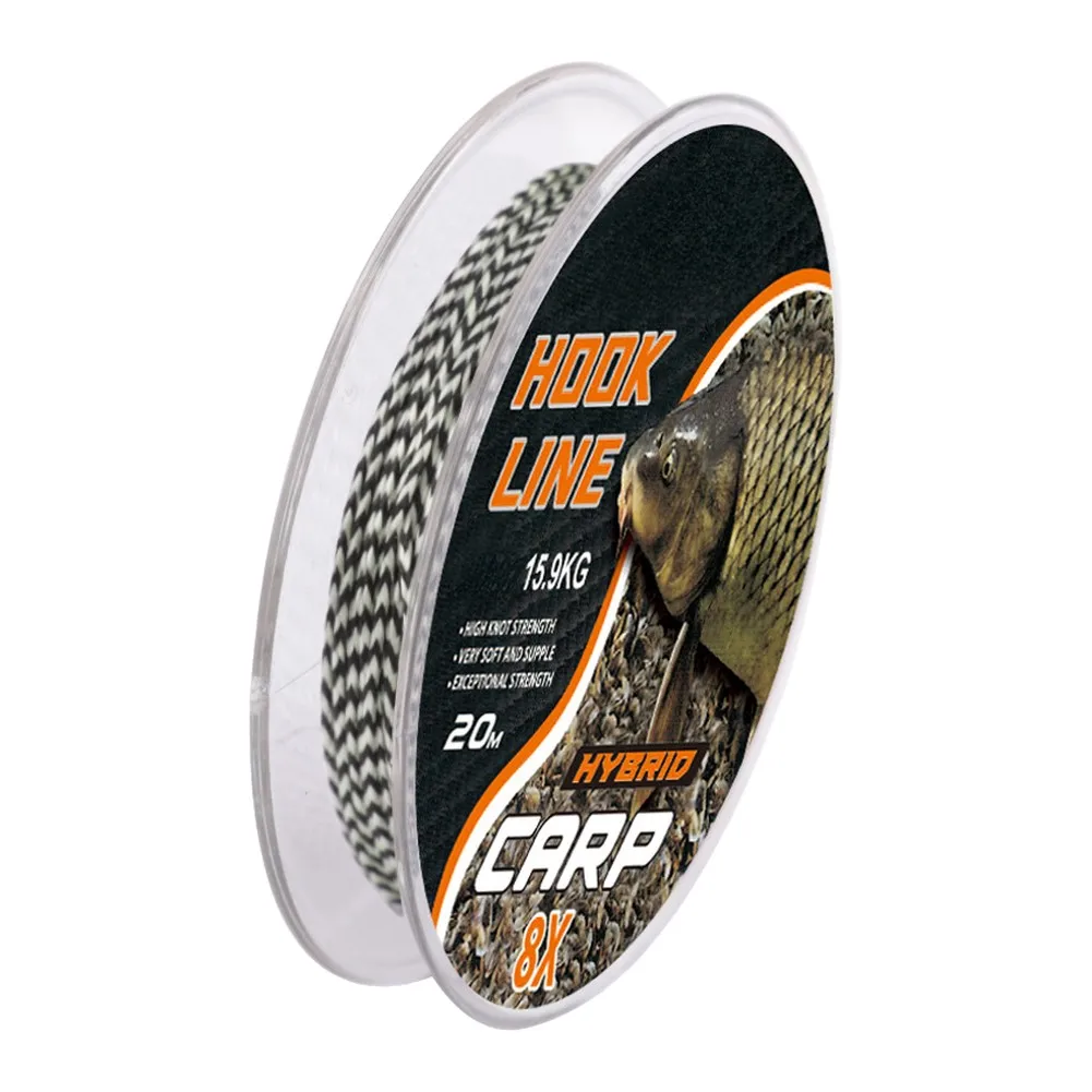 20 Meter Fishing Line Braid Fishing Line Camouflage Patterns Multiple Rig Setups PE Material Line For Hook Tying Carp