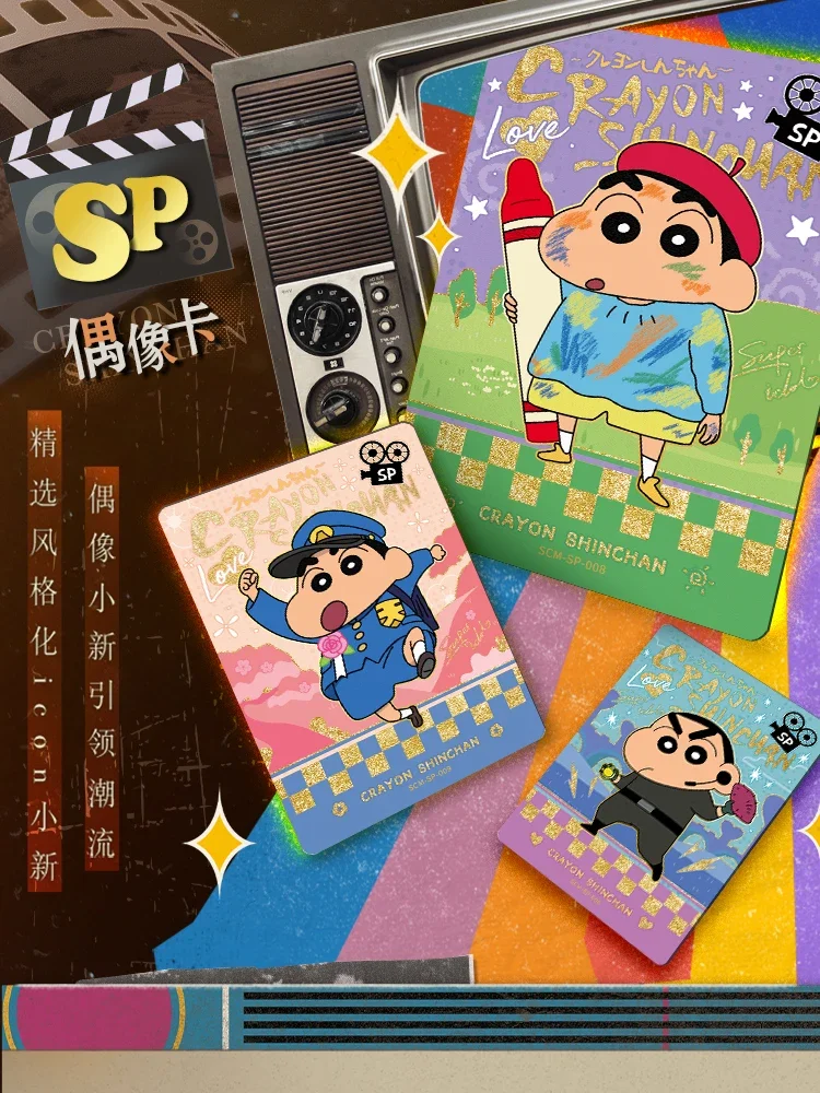 Kayou Crayon Shin-Chan การ์ดสะสมสีเทียน Shin Chan การ์ดซื้อขายหายากสำหรับตัวละครอะนิเมะของขวัญของเล่นสำหรับเด็ก