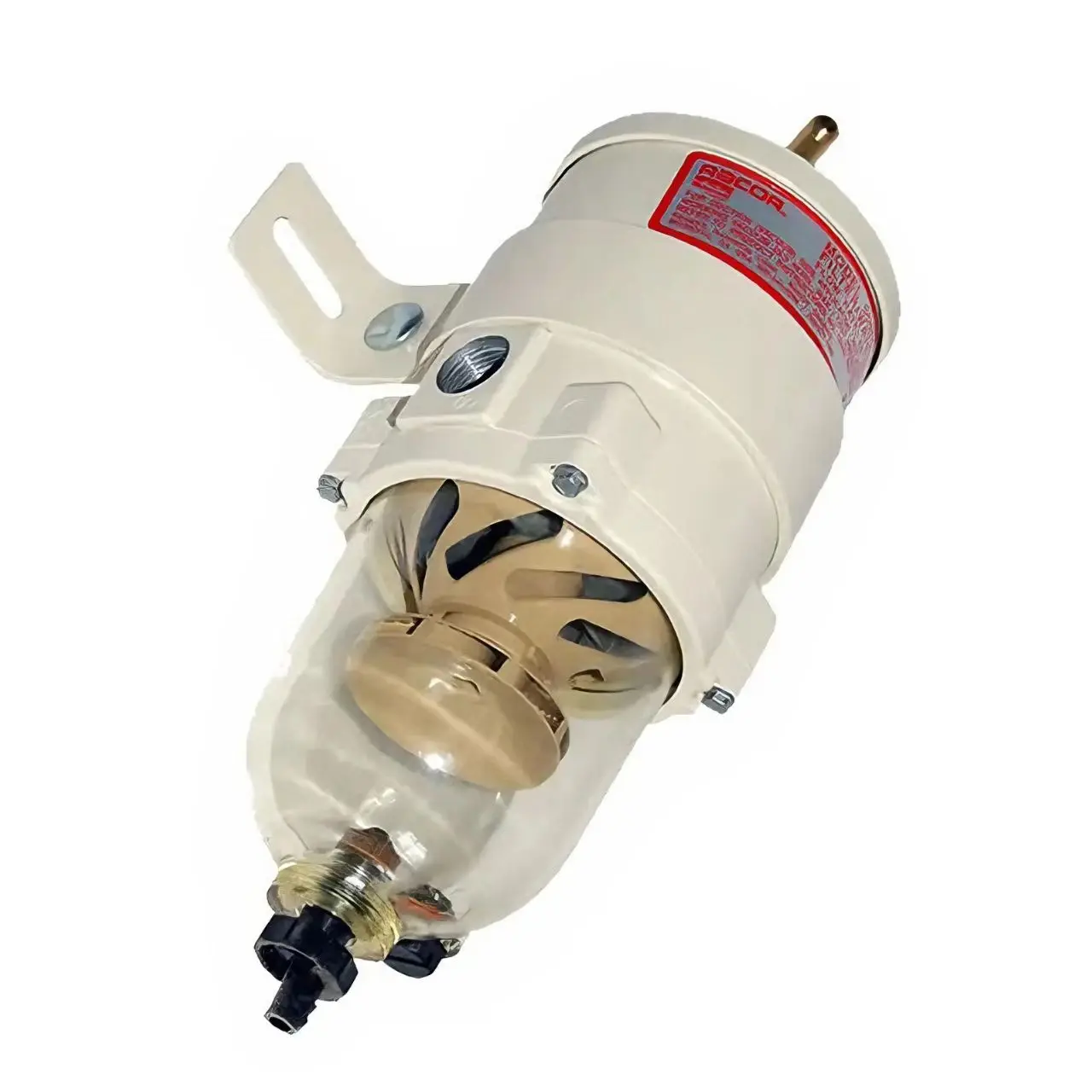 Racor 500FG-T / 500FG10 فاصل المياه لفلتر الوقود مع دعامة تثبيت #1