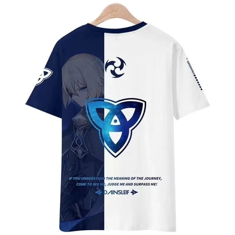 Cosplay T Shirt E Shorts, Genshin Impact, Dainsleif, Cosplay Tops, Camisa Kimono, Capa Haori, Cool Streetwear, Traje, Verão