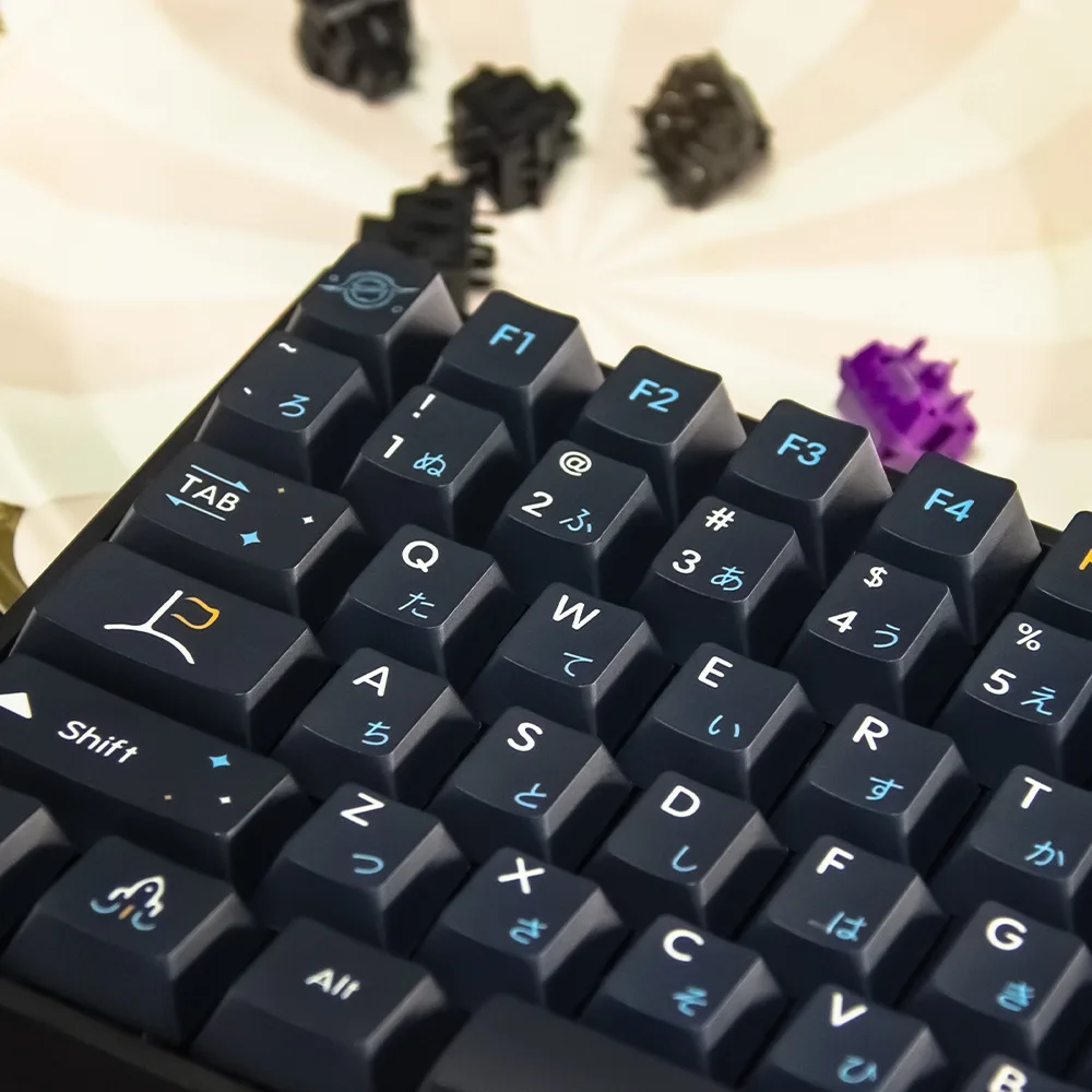 

Cosmic stars, personalized keycaps, sublimation keycaps, selected PBT original height 143 keys