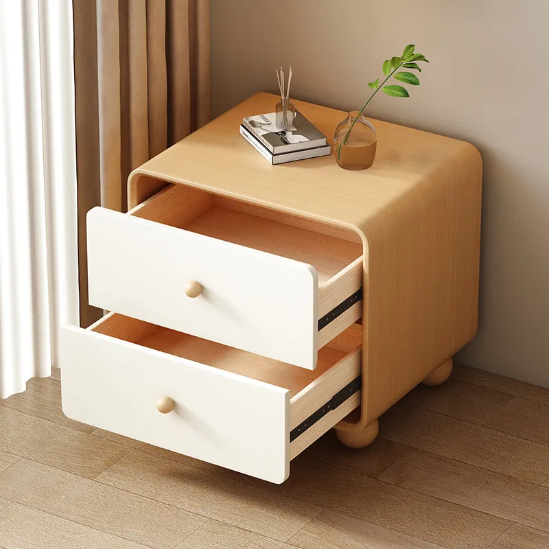 Drawers Organizer Nightstand Storage Filing Cabinets Living Room Wood Bedside Table Comfortable Decor