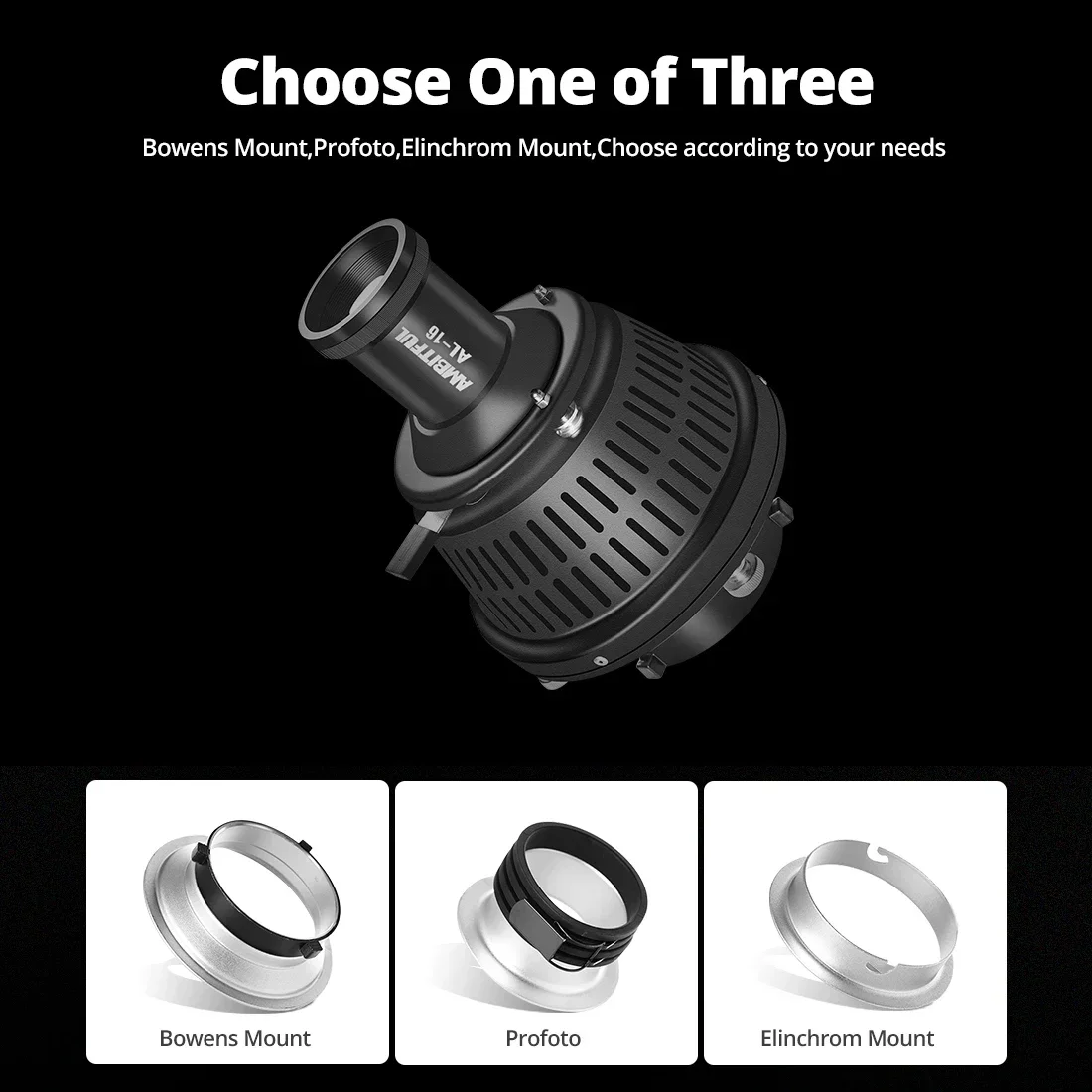 AMBITFUL AL-16 Focalize Snoot Cônico Condensador Óptico Arte Efeitos Especiais Em Forma de Feixe de Luz Cilindro com Forma e Gel de Cor