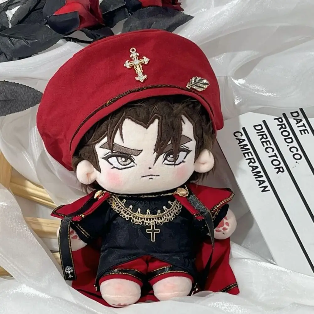 Cross 20cm Cotton Doll Clothes Knight Pattern Shawl 20cm Doll Clothes Suit Beret Mini Clothes Cute Doll 20cm Clothes