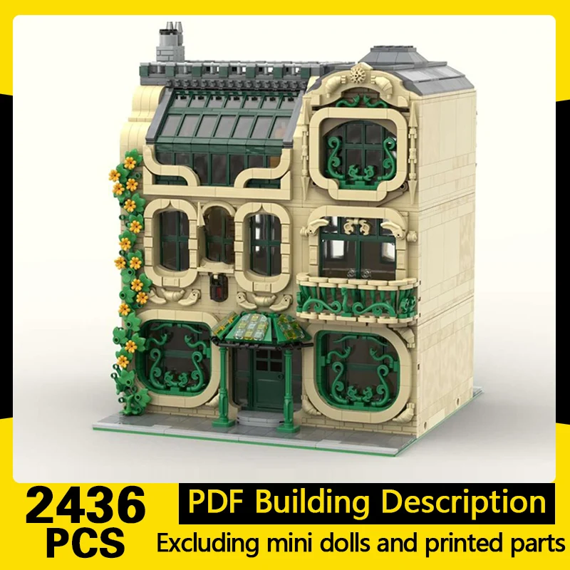 

City Street View Model MOC Building Bricks Verdant Atelier Modular Technology Gifts Holiday Assemble Children Toys Suit