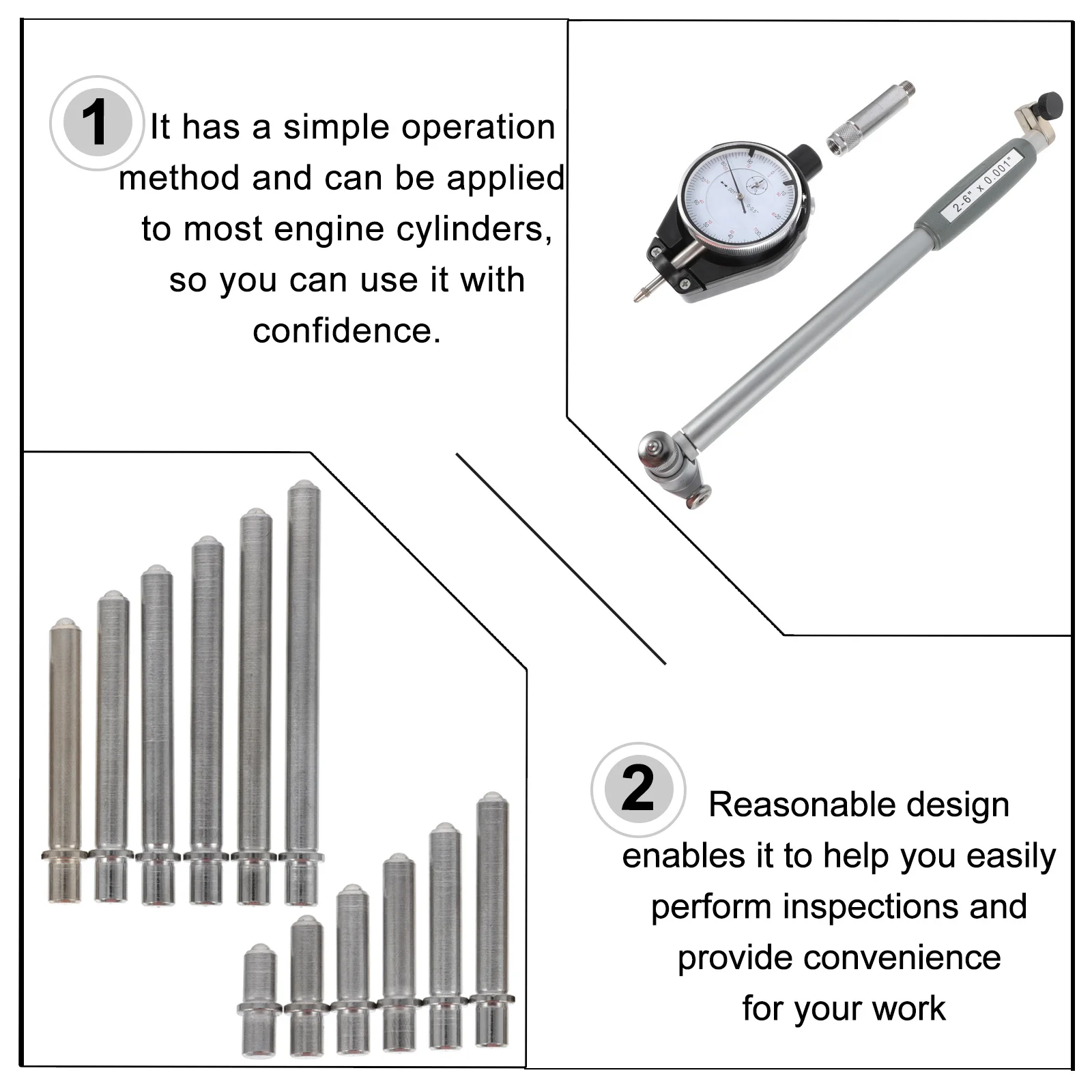 

1Set Gas Engine Pressure Test Kit Reliable Engine Cylinder Tester for Efficient and Carbon Deposit Detection