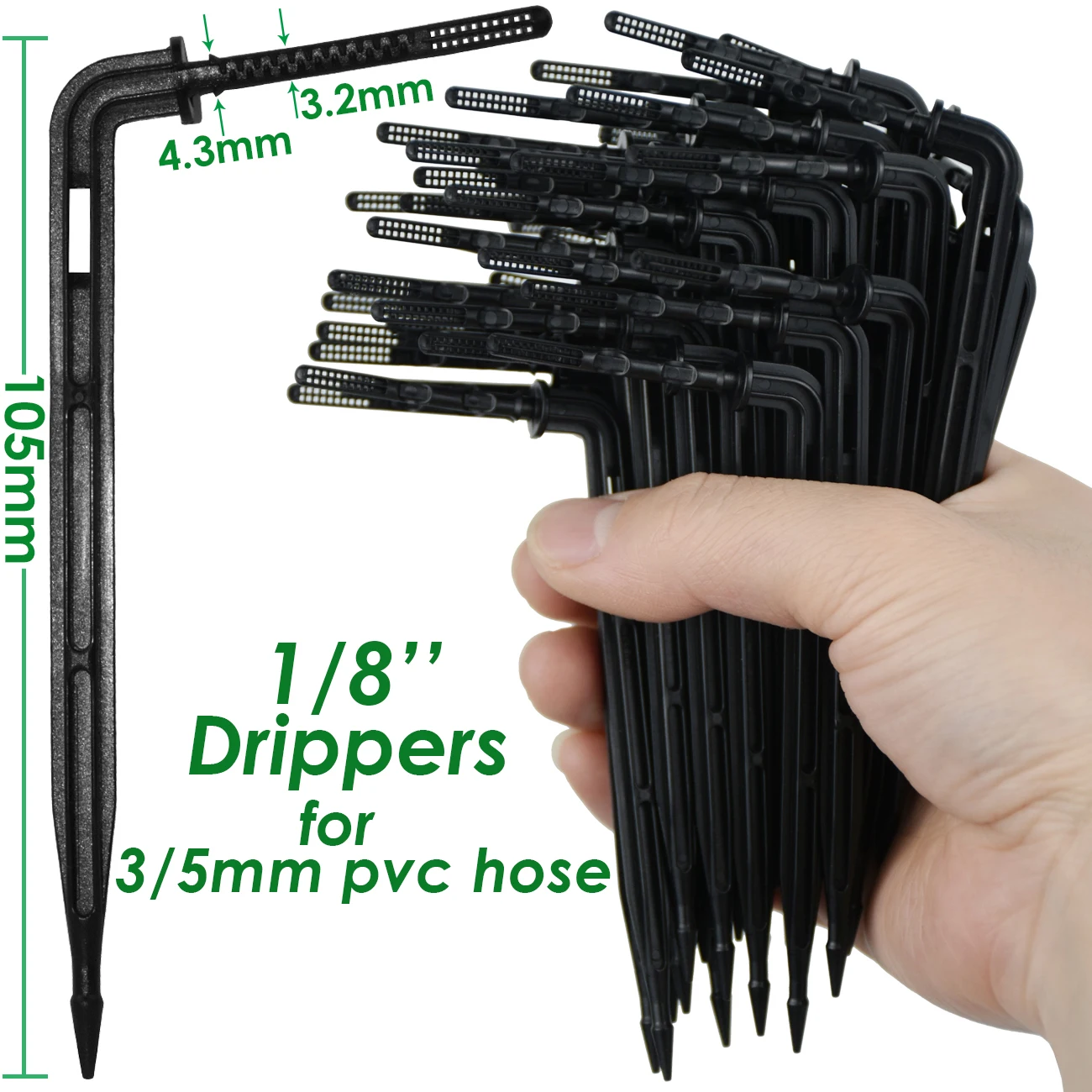 KESLA Gewächshaus Tropf Bewässerung 4-Weg 3/5mm Drip Pfeil 2-Weg Sender DIY Bewässerung System KIT für Topf Garten Bonsai 10/20set – Detail 2