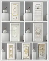 White European style door sticker, room decoration sticker, 3D wallpaper, PVC waterproof sticker