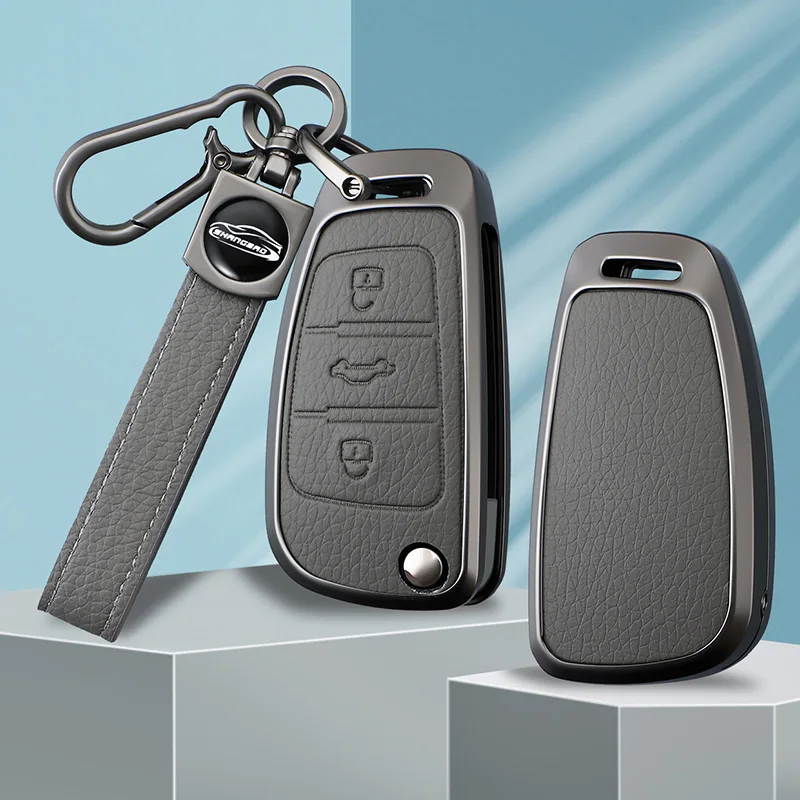 

Zinc Alloy Car Flip Key Case Cover For Audi A1 A3 A4 8P 8L 8V A5 B6 B7 A6 A7 C5 C6 Q3 Q5 Q7 4F S3 S4 S6 RS3 TT Shell Accessories