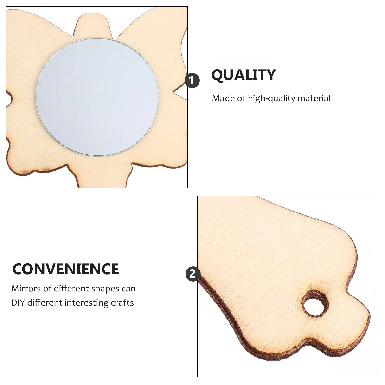 

Набор из 15 деревянных зеркал для росписи своими руками для детей, неокрашенные, для творчества, безопасные, с гладкой поверхностью, идеально подходят для декоративного искусства