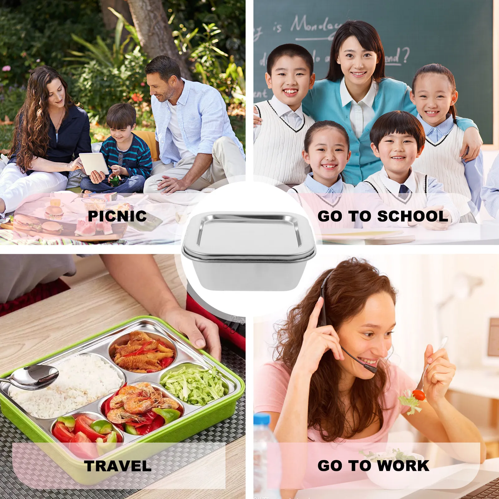 ภาชนะเก็บอาหารสแตนเลสขนาด 300  - Food Storage Box Stainless Steel บทวิจารณ์และราคา