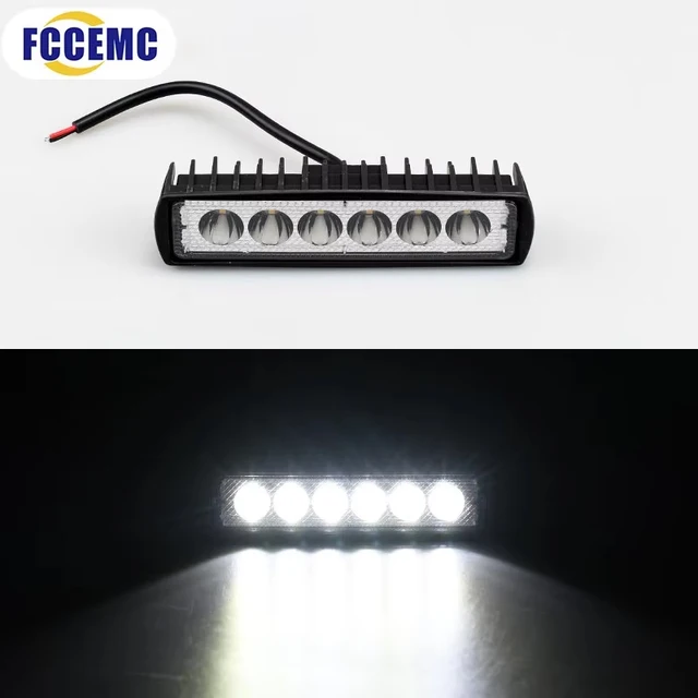 6 LED Samochodowe światło robocze Wysoka jasność Reflektor Uniwersalny Offroad Samochód Ciężarówka Światła przeciwmgielne DRL Światło drogowe 12V