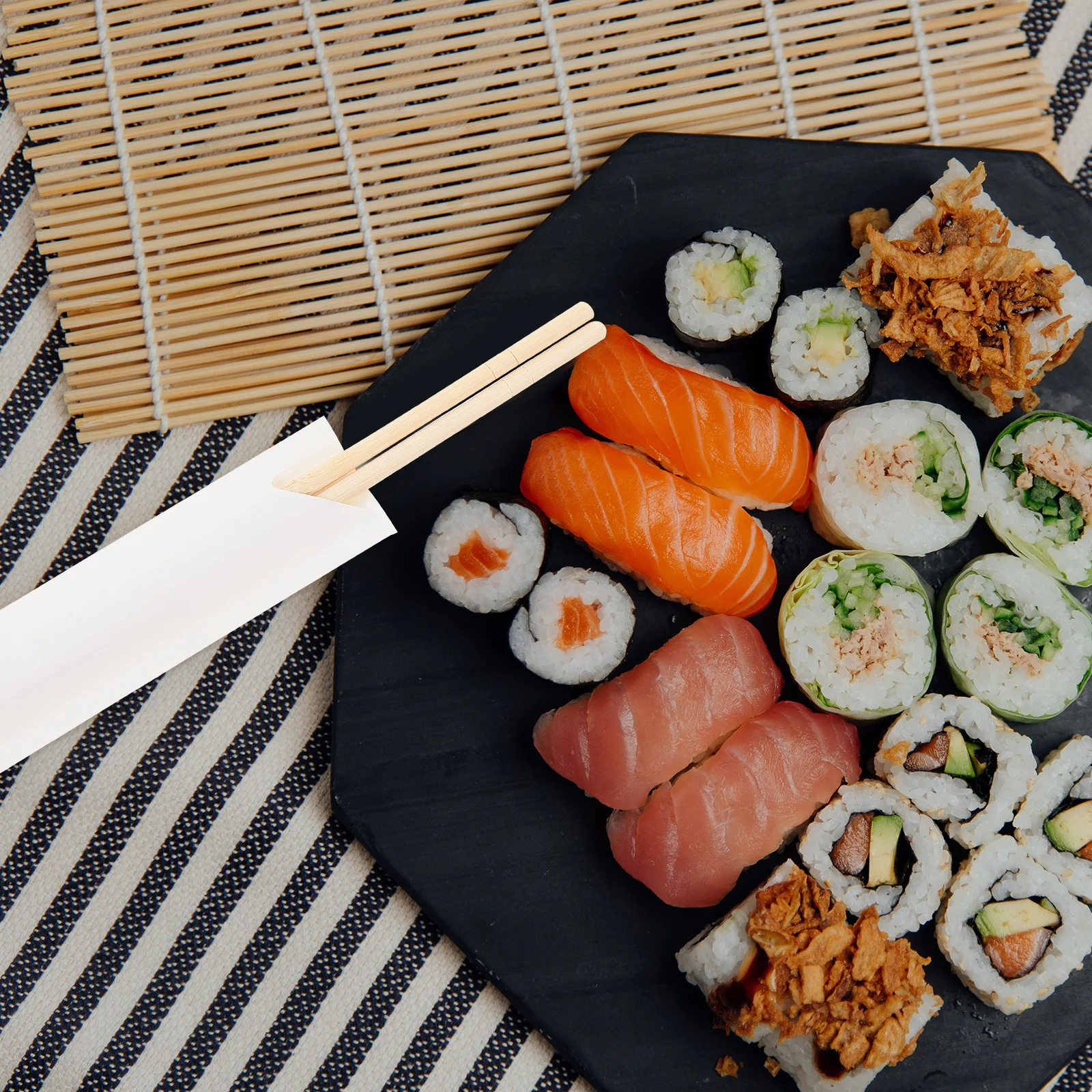 

100 Pcs Chopsticks Sleeve Paper Disposable Cutlery Holder Food Safe Material Camping Picnic Restaurant Storage