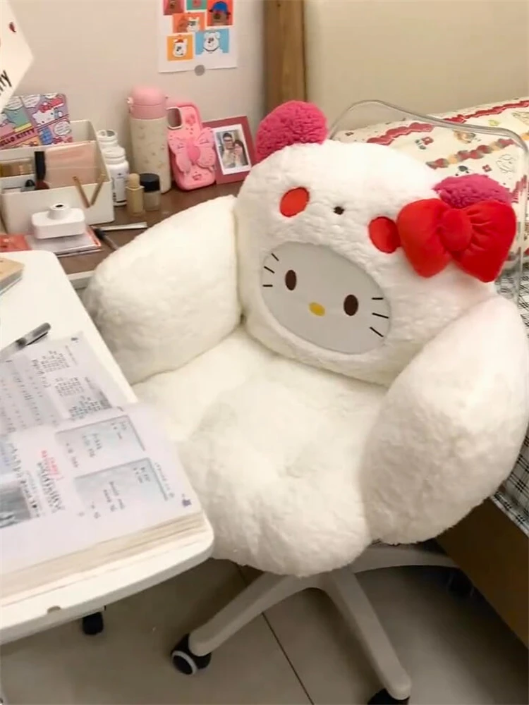 Sanrio Hello Kitty Thickened Sitting Cushion Comfortable Kuromi My Melody Cinnamoroll Pochacco Seat Cushion For Chair Girl Gift