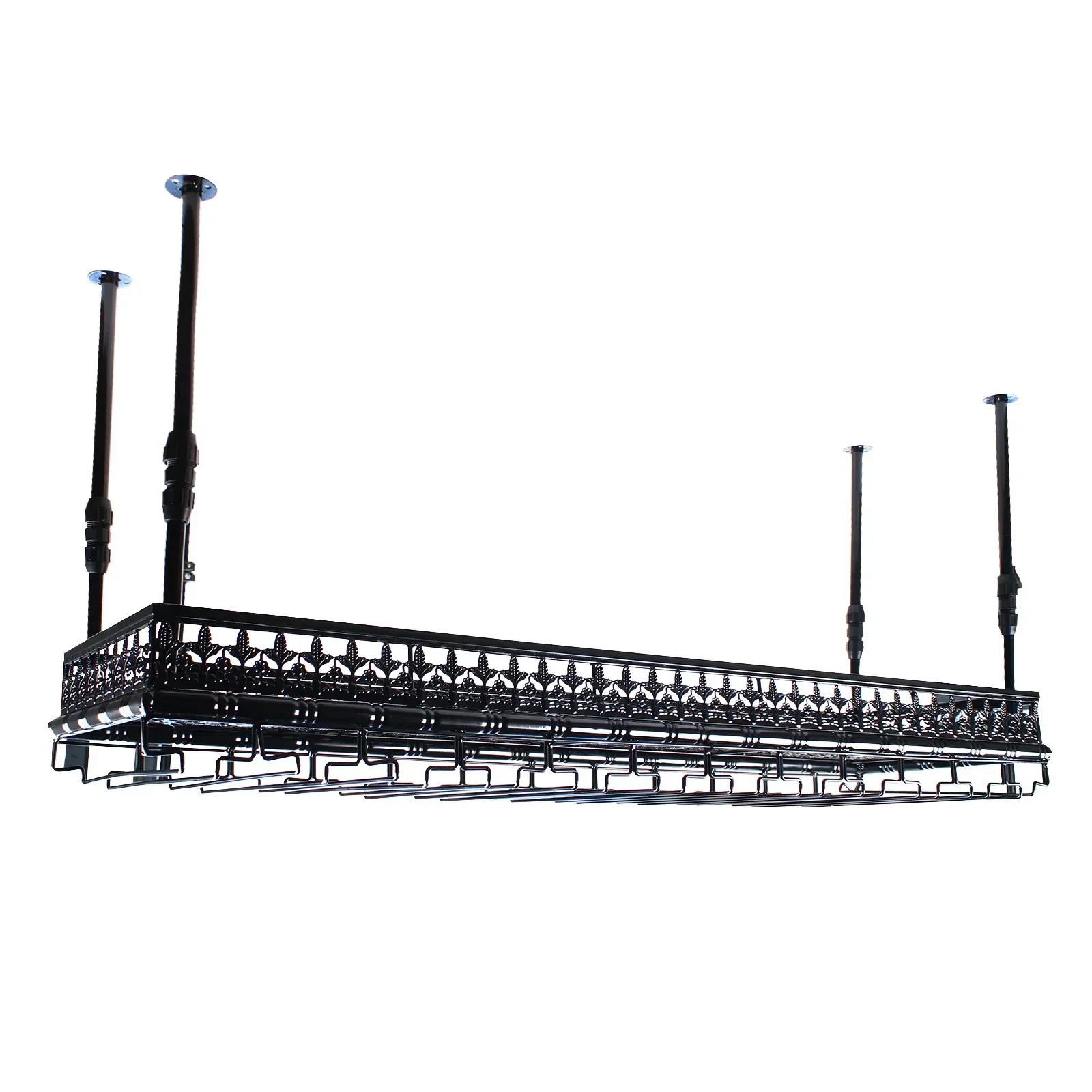 

Для промышленного винтажного металлического бара 100 см, подвесной стеллаж для бокалов для вина на 40 чашек (черный/винтажный медный)