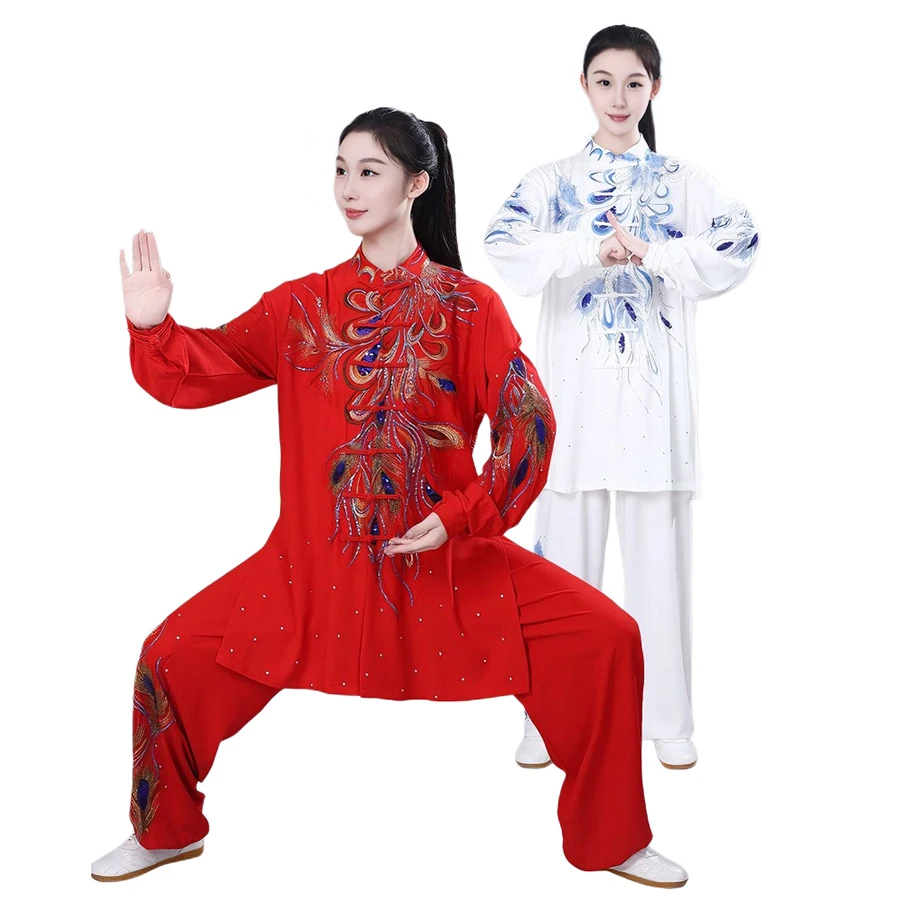الصينية الكونغ فو تاي تشي التدريب ممارسة البدلة فنون الدفاع عن النفس تايجيكوان وشو موحدة زهرة التطريز الترتر القمم + فستان أطفال مع سروال داخلي 3 لذلك #1