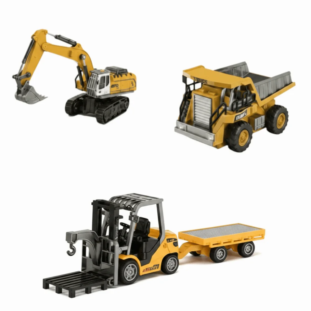 Remote Control Remote Control Forklift 1:64 Scale Alloy Material Dump Truck Sound Effects Variable Speed Engineering Vehicle