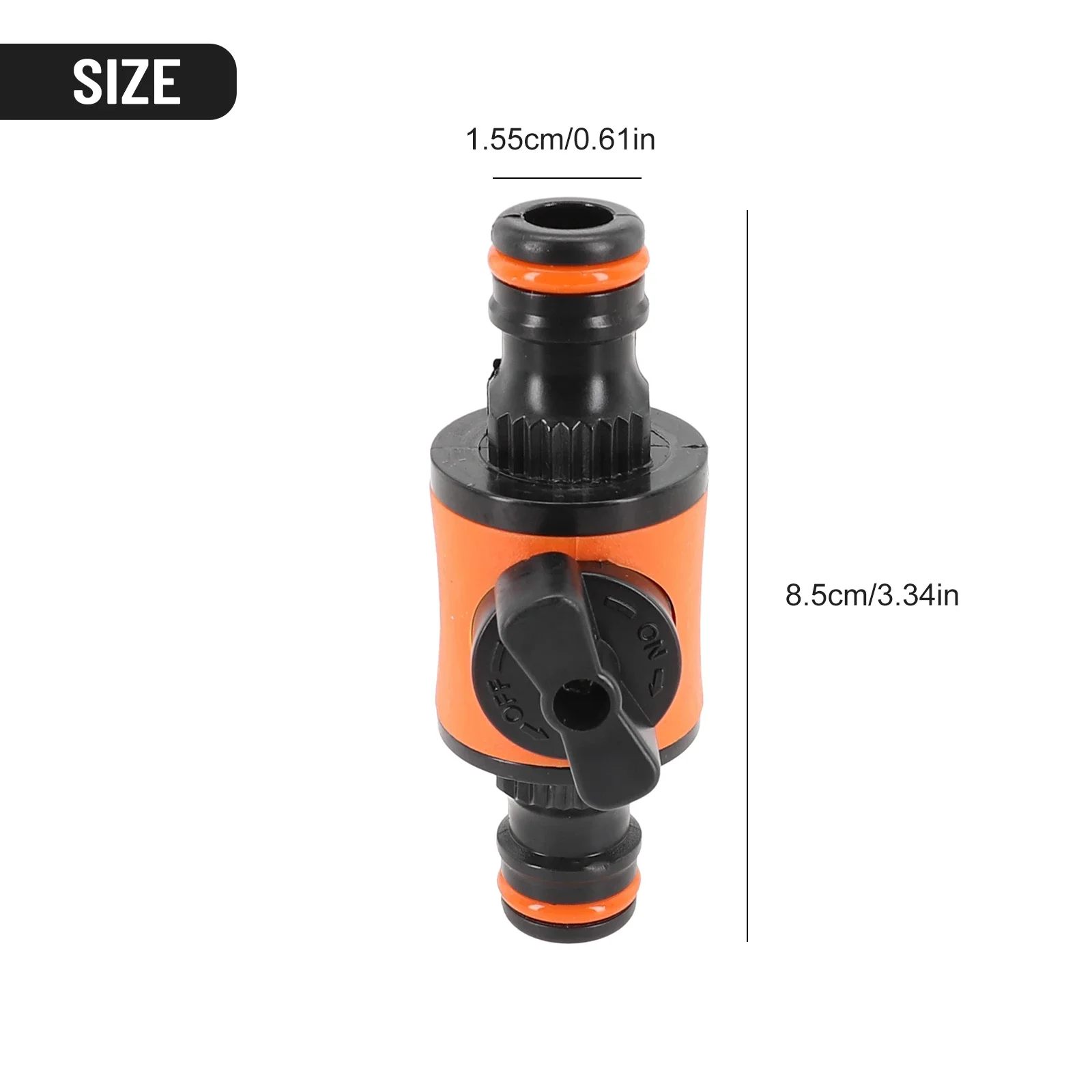 Agriculture Hose Connector Extend Hose Fitting Garden Hose Orange Pipe Quick Coupler Shut Off Valve 2Pcs ABS TPR