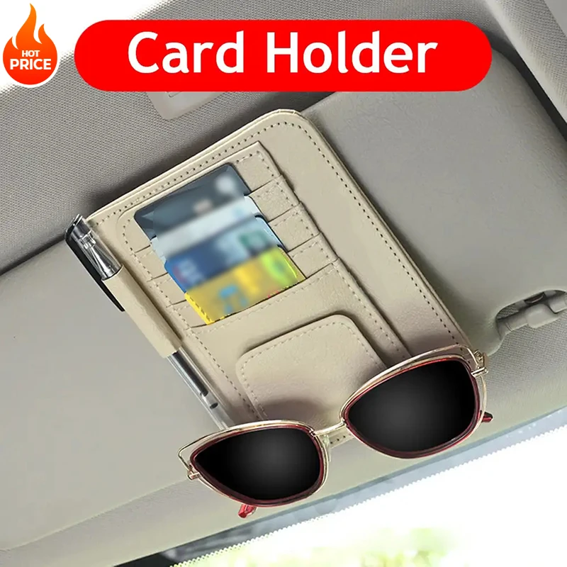 Car Sun Visor Organizer: Multi-Pocket Accessory for Auto Interior - Document Storage Pouch, Sunglasses & Pen Holder Car Visor