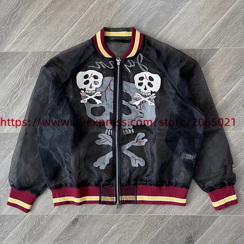 KAPITAL KOUNTRY Jacket Men Women Translucent Silk Skull Embroidery Sunscreen Windbreaker Jackets