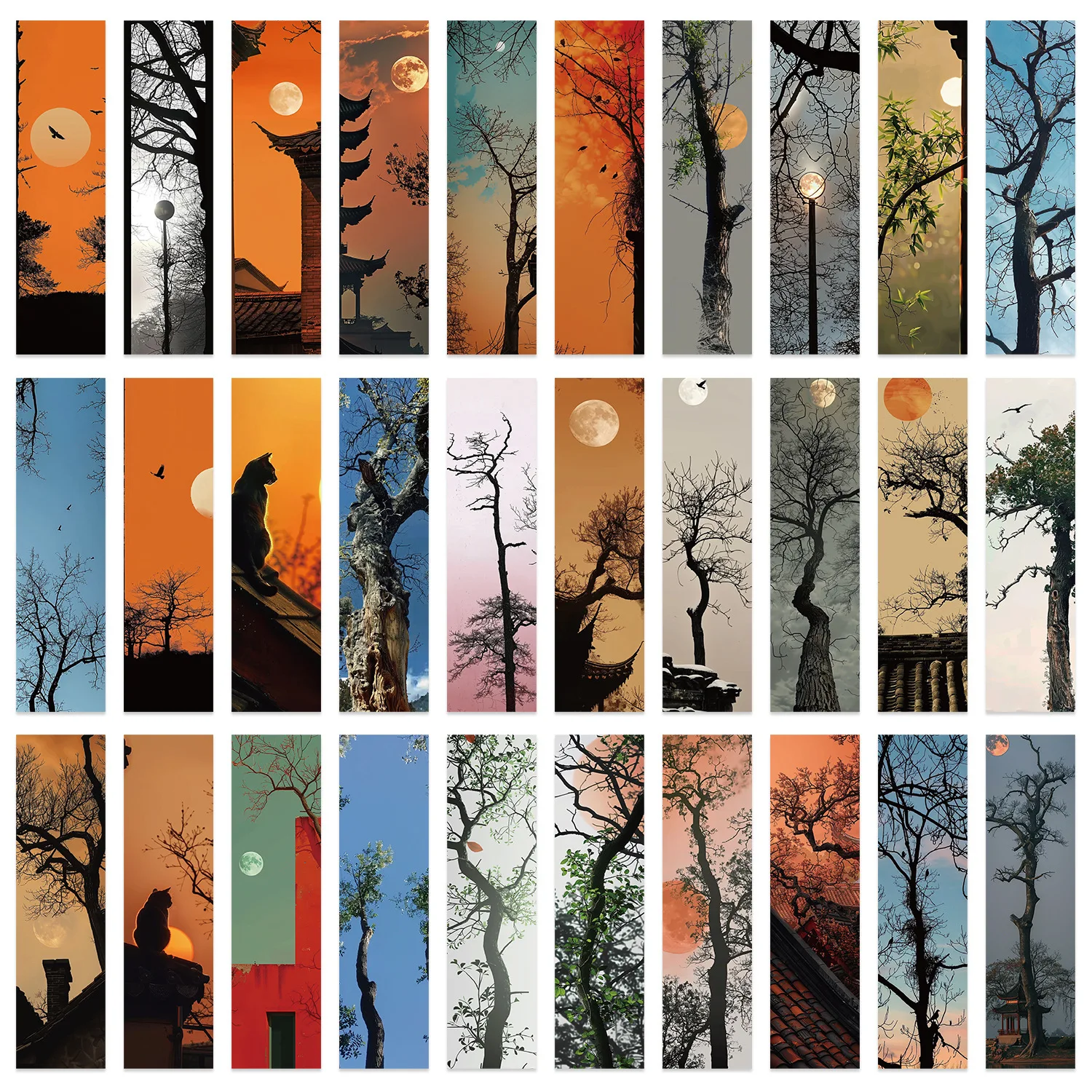 30Pcs Welken Baum Lesezeichen Kreative Künstlerische Dekoration Lesen Buch Seite Marker Karte Nische Student Geschenk DIY