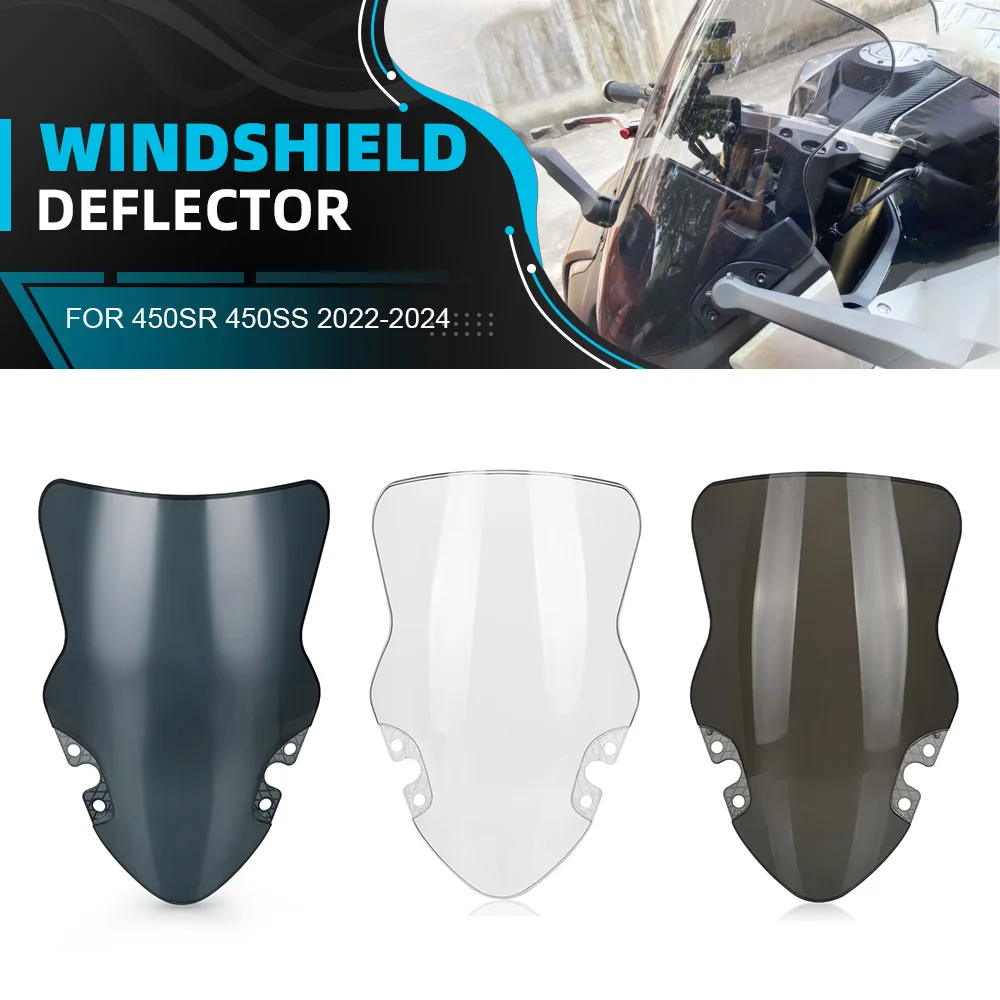 

For CFMOTO 450SR 450SS 2022-2023-2024 Windshield Screen Visor Windscreen Motorcycle Accessorie Visor Front Wind Shield Deflector