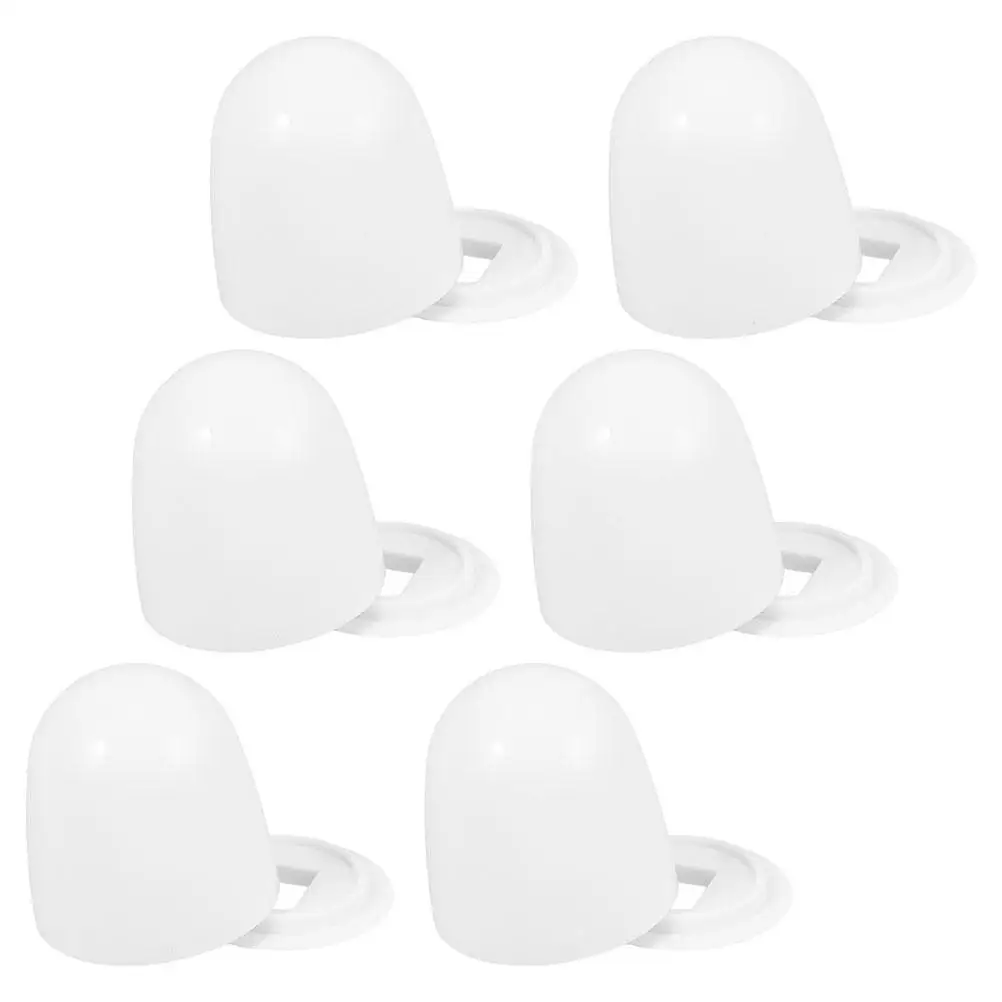 

6pcs Floor Covers Decorative Bowl Toilet Nut Covers Caps Decorative Toilet Screw Bowl Caps Durable Materials Bathroom