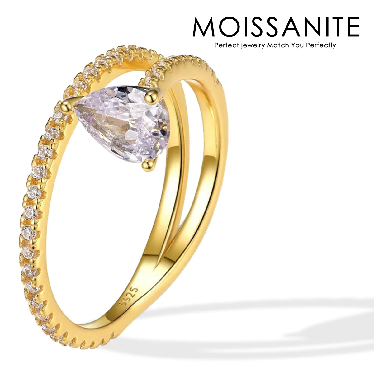 0.9 CT Moissanite Sleeping Dragon Ring - Unleash Hidden Strength and Dreams with Luxurious 18K Gold Plated S925 Sterling Silver