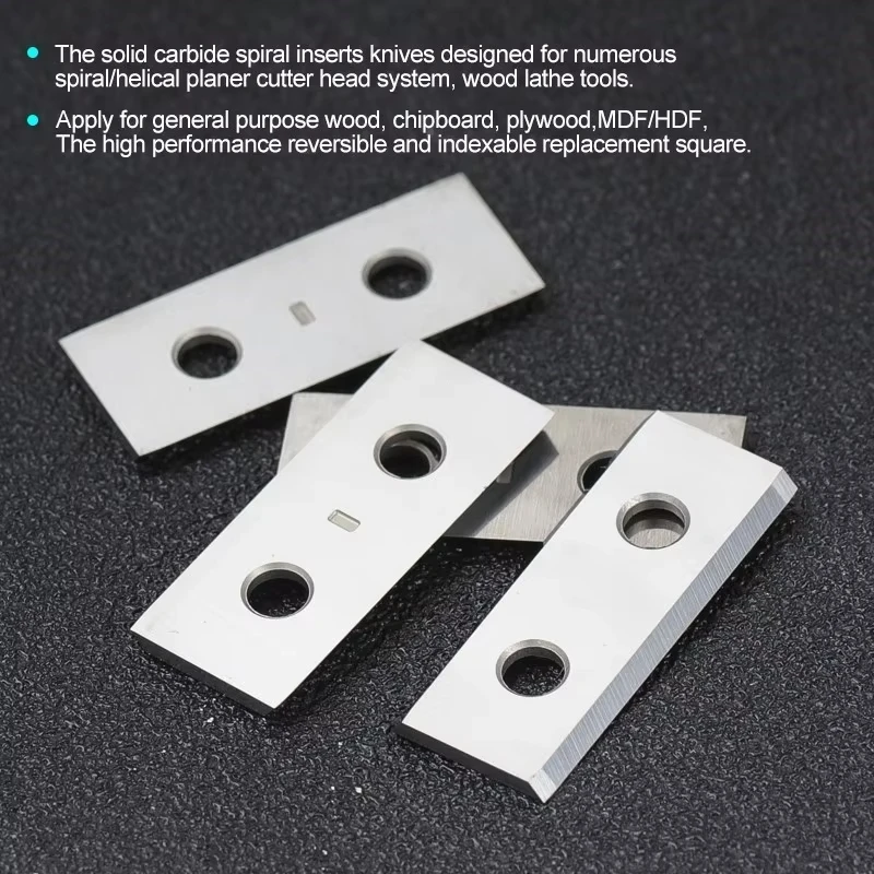 Wood Lathe Tool 30mm Carbide Insert 10pcs 30x12x1.5mm 35D 4-3 Square Insert for Surfacing Groove Helical Planer Cutter Head - Image 6