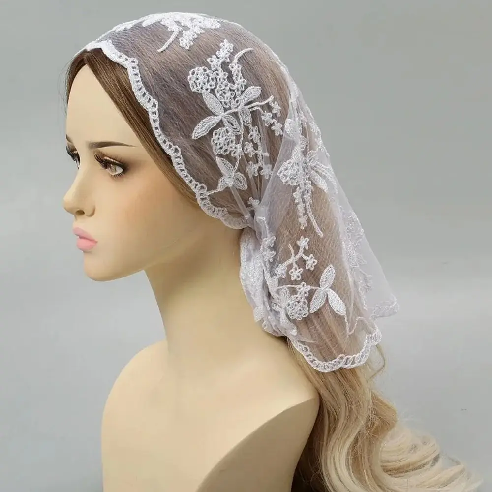 Hollow Out Ins Lace Hair Scarf Breathable Thin Women Lace Bandana Comfortable To Wear Multi-functional Retro Triangle Headband