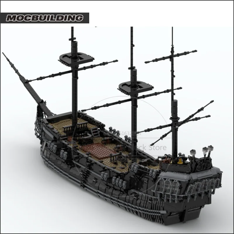 Klassieke filmclips Voyage Black Ship MOC Bouwsteen Slagschip Model Transport Zeilboot Technologie Bakstenen Speelgoed Geschenken