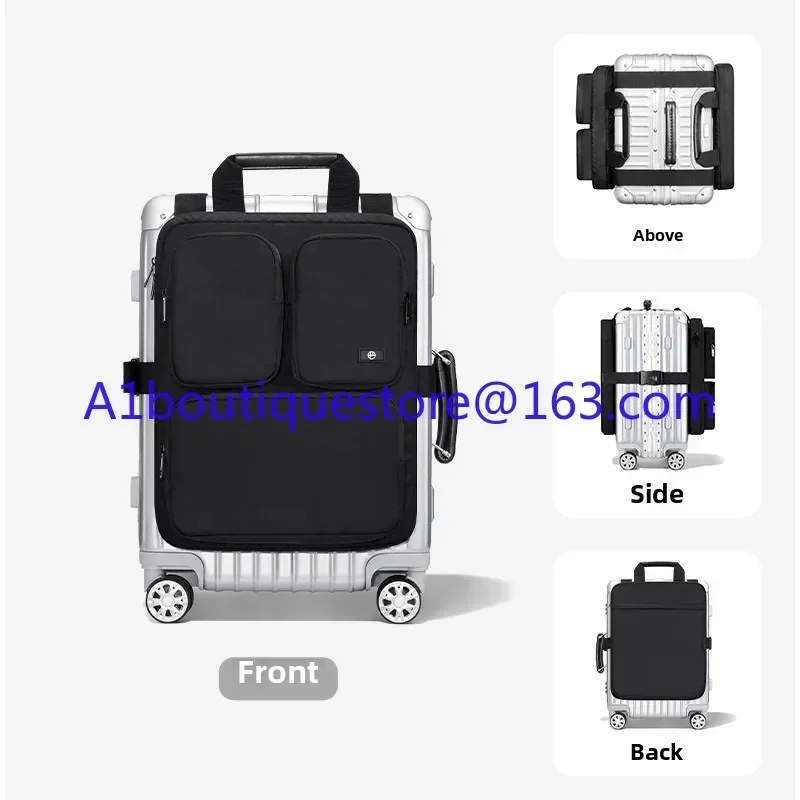 Suitcase Additional bag Large capacity boarding case hanging bag Foldable external storage bag tie