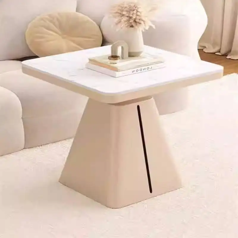 Stolik kawowy do sypialni z marmurowym blatem, luksusowy stolik kawowy do salonu w stylu nordyckim, nowoczesny stolik nocny, stolik boczny, stolik kawowy do salonu, meble.